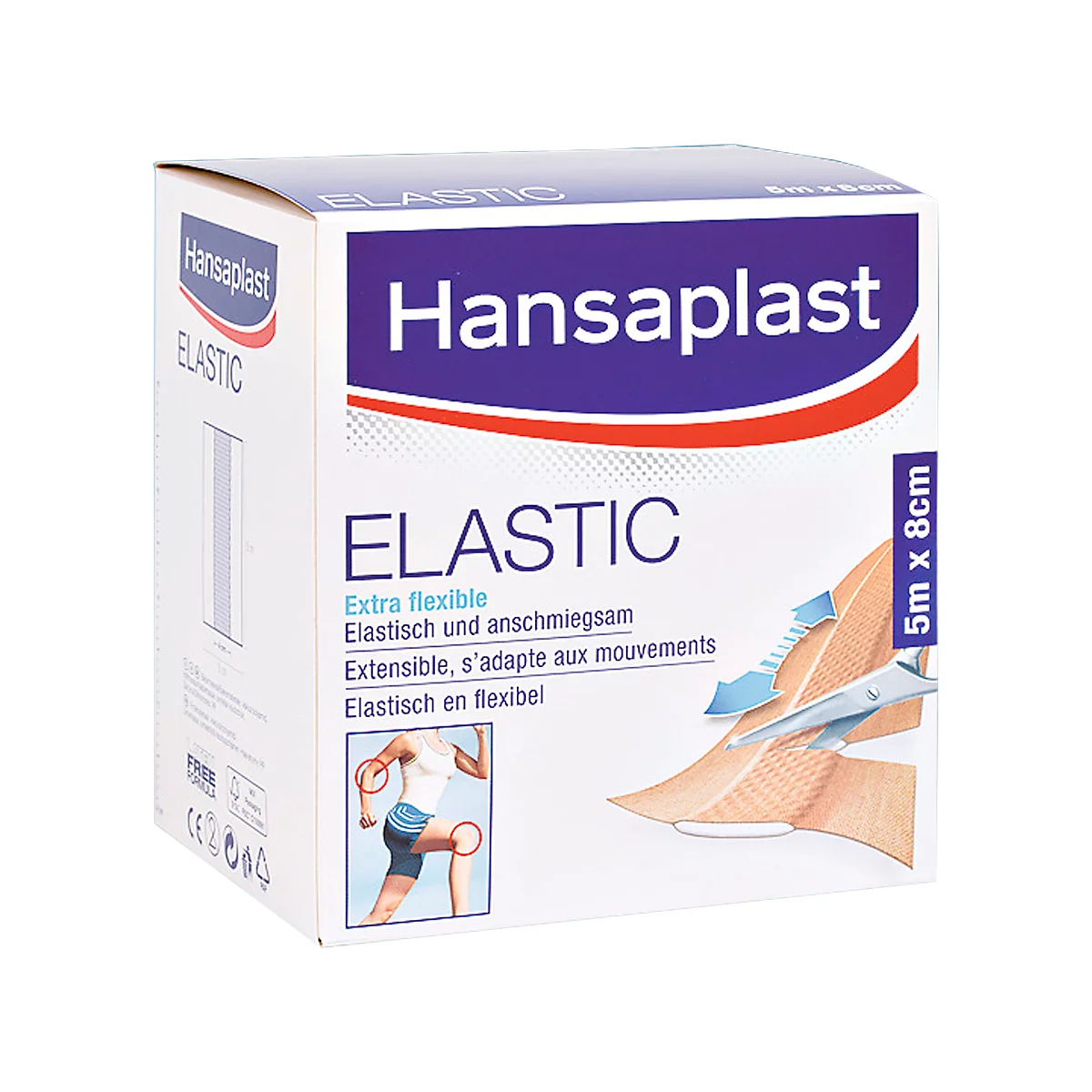 Hansaplast Elastic-Pflaster, 5 m x 8 cm
