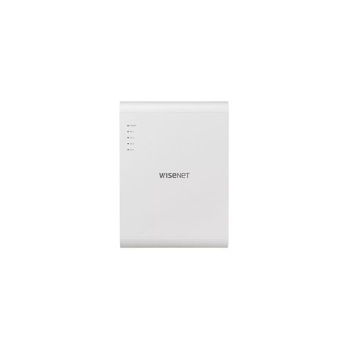 Weißes Gerät mit „WISE NET“ Schriftzug. Oben links sind Lichter für Power, CH1, CH2, CH3, CH4.