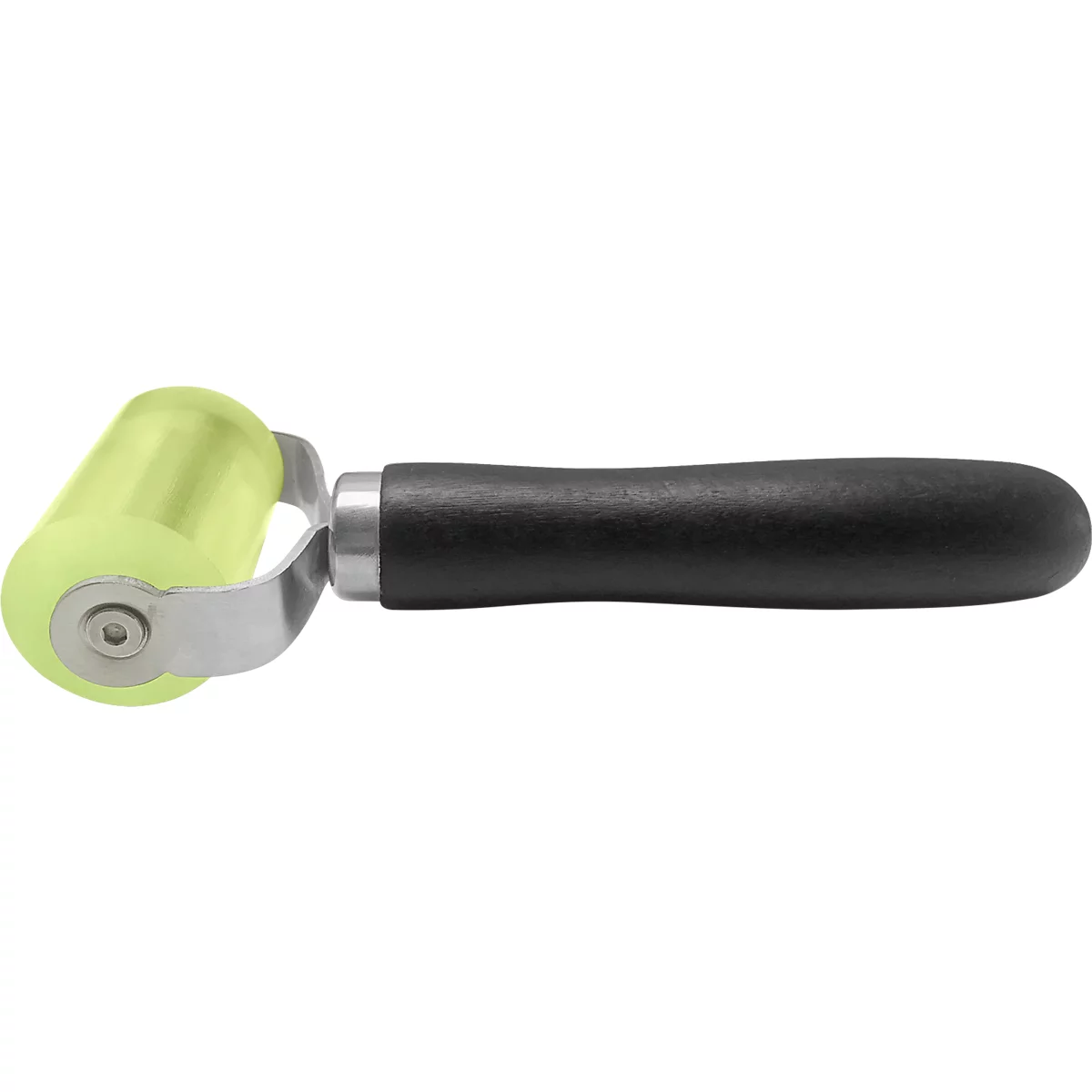 Handy tool roller with yellow roller head and black handle.
