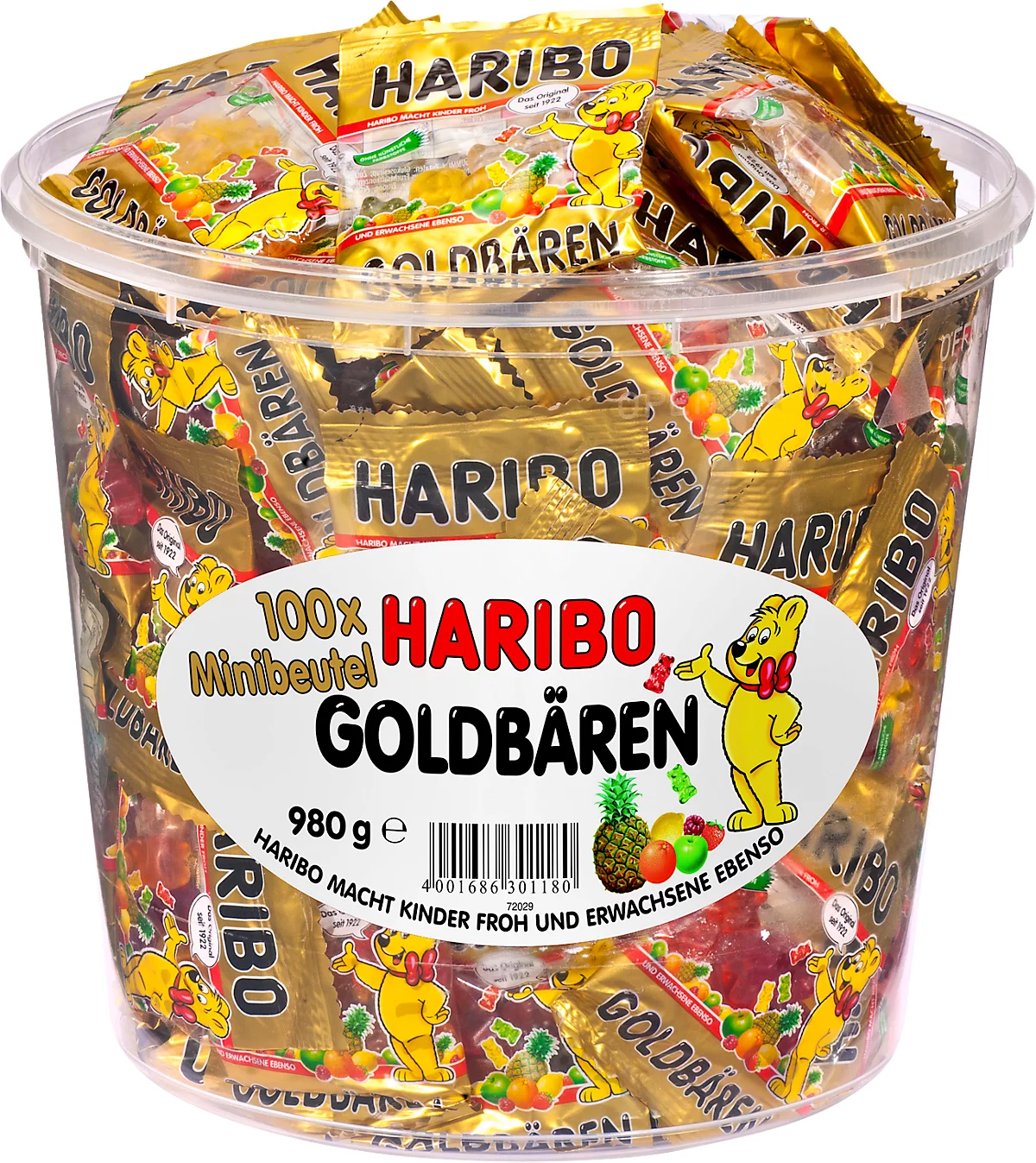 HARIBO Goldbären, Minibeutel, 100 Stück