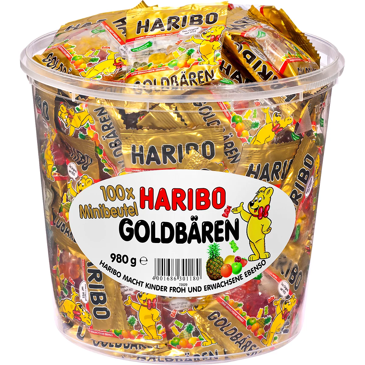 HARIBO Goldbären, Minibeutel, 100 Stück