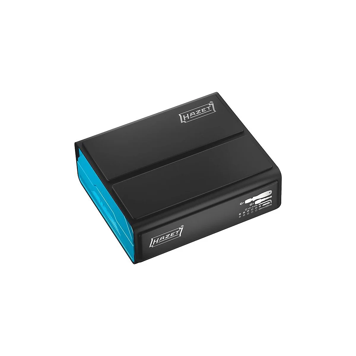 HAZET Bitsortiment SmartCase 2200SC-1, 69-teilig, Schlitz/PH/PZD/6Kt, farbcodiert, 1/4' Antrieb