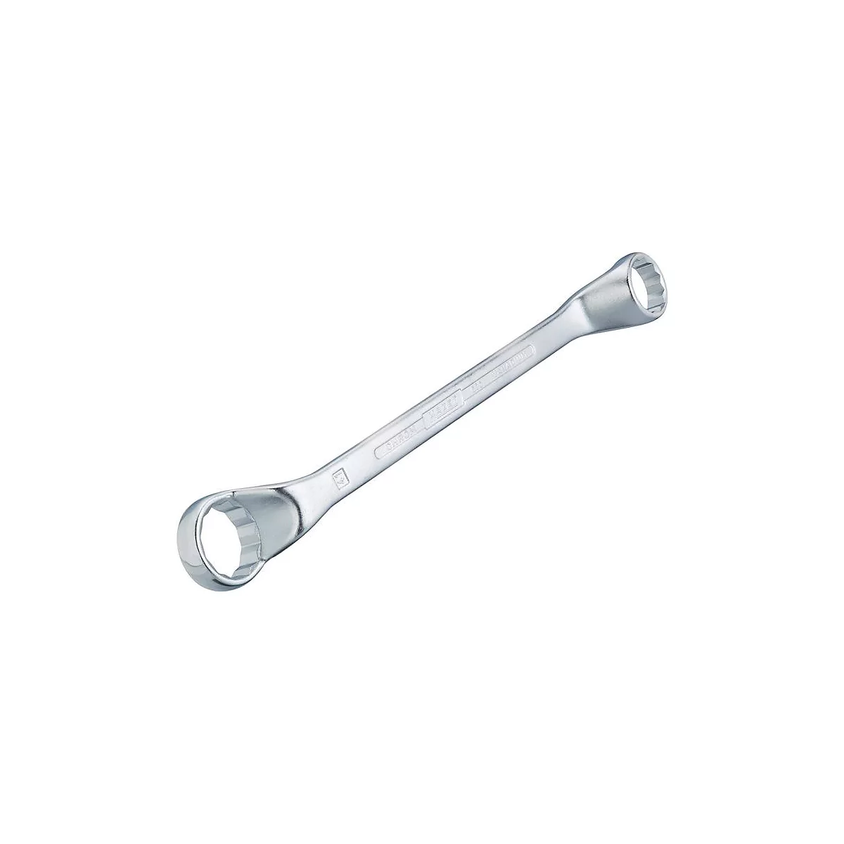 HAZET Doppelringschlüssel 630, SW 20 x 22 mm, L 295 mm, CV-Stahl, verchromt, tief gekröpft, DIN 838/ISO 10104