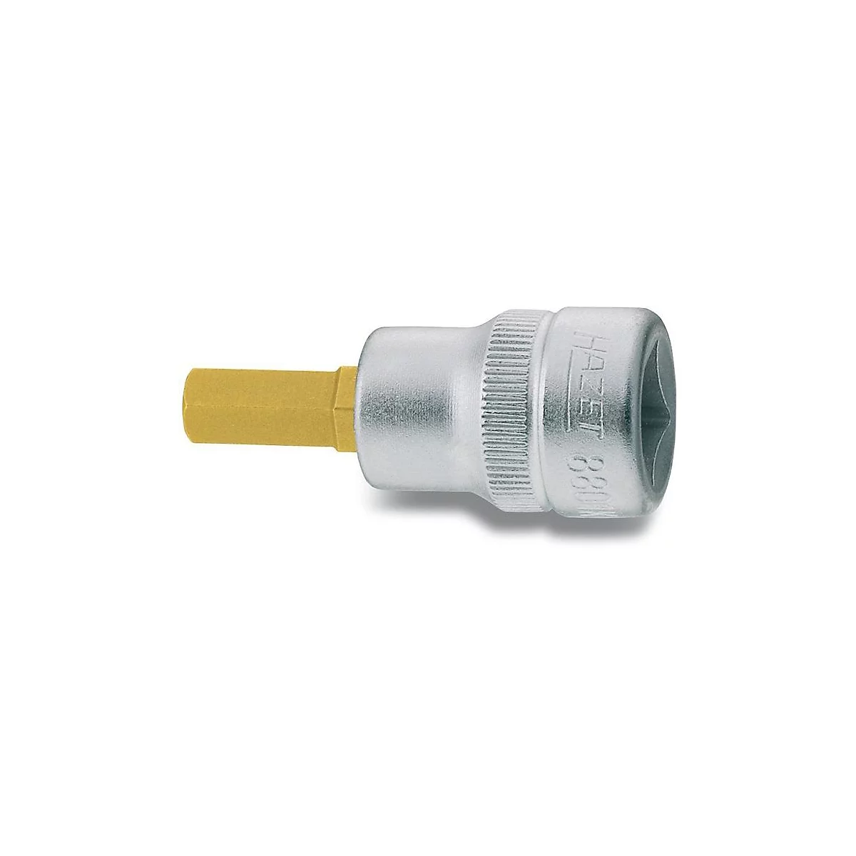 HAZET inbus 8801K, 3/8 inch aandrijving, zeskant SW 6 mm, L 43,5 mm, TIN-gecoat, speciaal staal