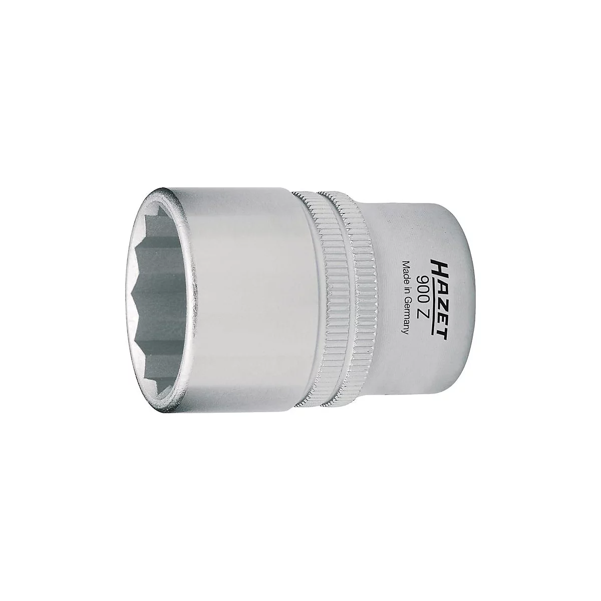 Een zilveren dopsleutel van Hazet. Er staat op: Hazet 900 Z, Made in Germany.