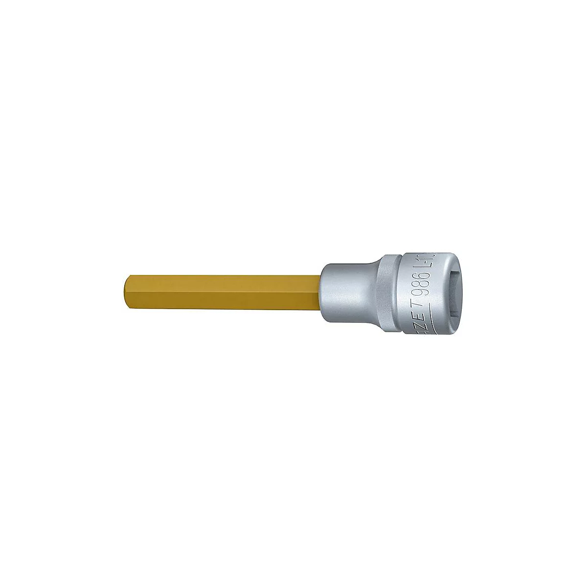 HAZET inbus 986L-10, 1/2 inch, SW 10 mm, binnenzeskant, TIN-gecoat, L 100 mm, DIN 7422