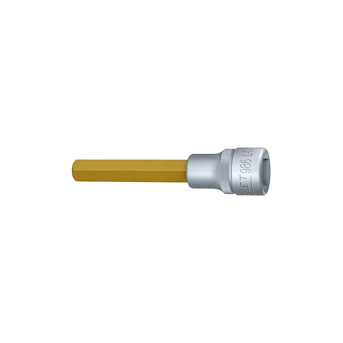 HAZET inbus 986L-11, binnenzeskant SW 11 mm, 1/2 inch aandrijfvierkant, TIN-gecoat, L 100 mm, DIN 7422