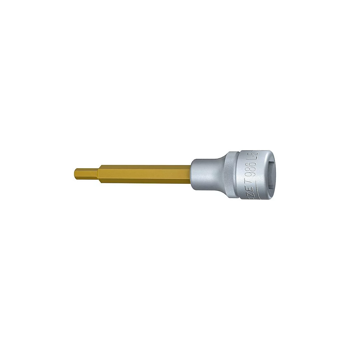 HAZET inbus 986L-5, binnenzeskant SW 5 mm, aandrijving 1/2 inch, L 100 mm, TIN-gecoat, DIN 7422