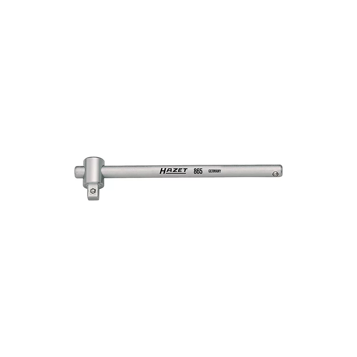 HAZET Quergriff mit Gleitstück 865, 1/4 Zoll, CV-Stahl, L 115 mm, verchromt poliert, DIN 3122, ISO 3315