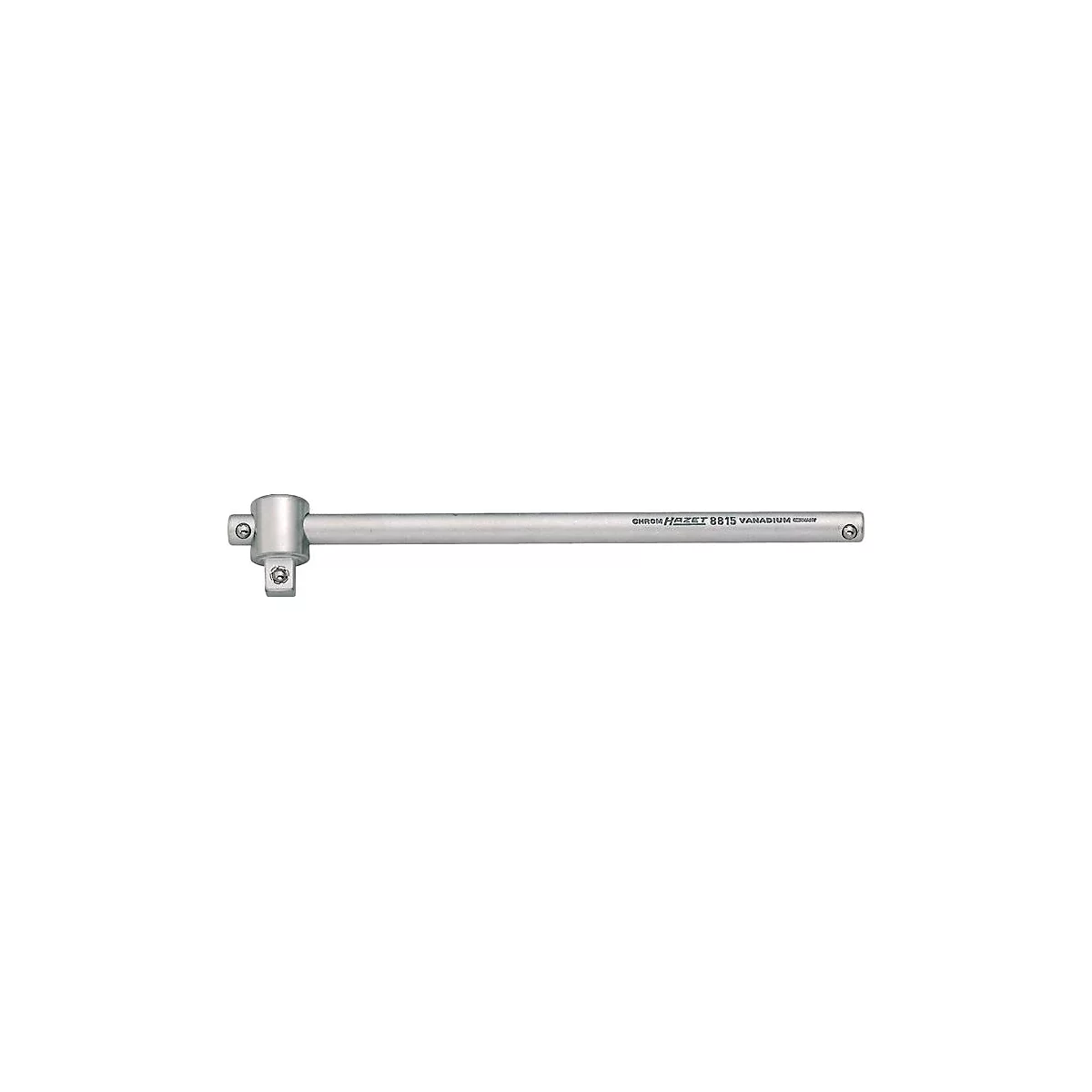 HAZET Quergriff mit Gleitstück 8815, Vierkant 3/8 Zoll, L 198 mm, CV-Stahl, verchromt, poliert, DIN 3122, ISO 3315