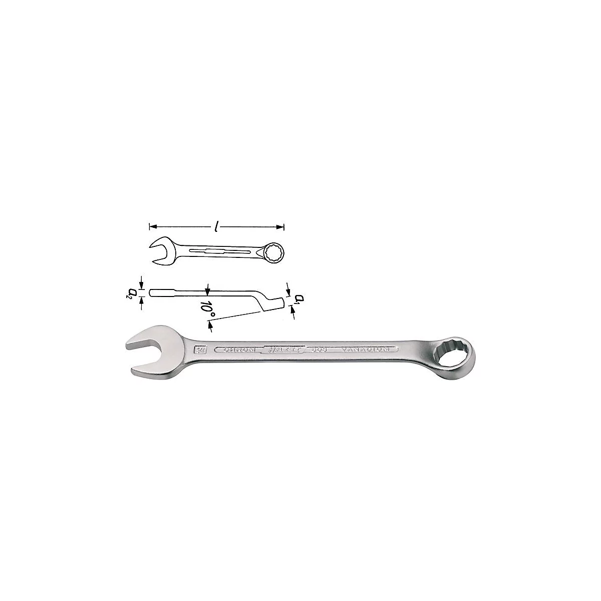 HAZET Ringmaulschlüssel 603, SW 7 mm, L 110 mm, Form B, Spezialstahl, verchromt