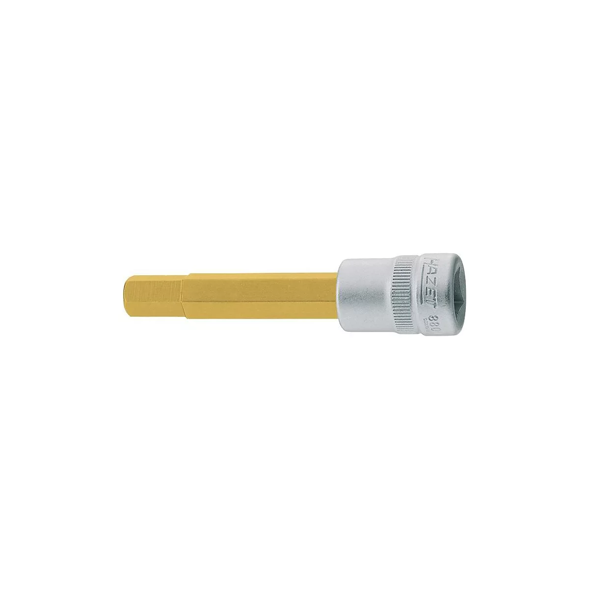 HAZET Steckschlüsseleinsatz 8801, 3/8 Zoll, 6-kant SW 4 mm, L 55 mm, DIN 7422, TIN-beschichtet