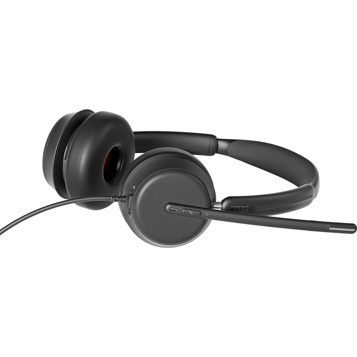 Headset EPOS IMPACT 860, binaural, kabelgebunden, USB-C auf USB-A, UC-optimiert, 3 Mikrofone, Transporttasche, schwarz