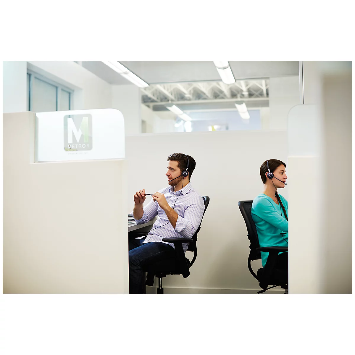 Headset Jabra BIZ 2400 USB Duo MS, voor Microsoft Lync, FreeSpin™-Microfoonarm, ruisonderdrukking, Duo-versie