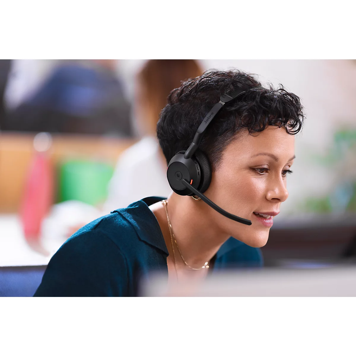 Headset Jabra Evolve2 55 link380c Mono, Reichweite bis 30 m, bis 10 h, UC-optimiert, schwarz