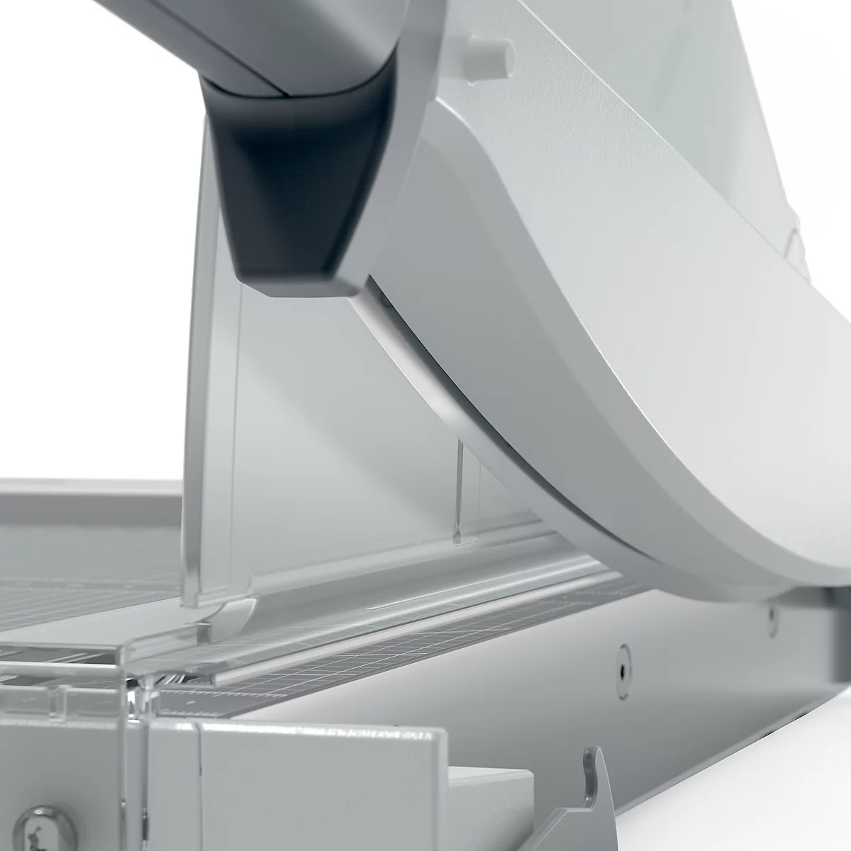 Hebelschneider Leitz Precision Home A4, bis A4, bis 8 Blatt, Papierklemme, Ableselineal, Klingenschutz, Edelstahl und Kunststoff