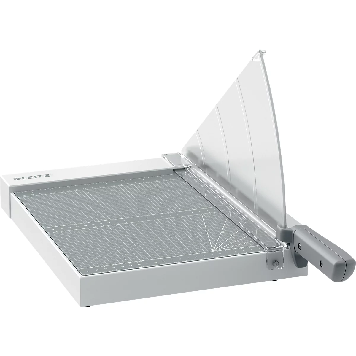 Hebelschneider Leitz Precision Home Office A4, bis A4, bis 10 Blatt, beleuchtete Schneidkante, Ableselineal, Klingenschutz, Edelstahl