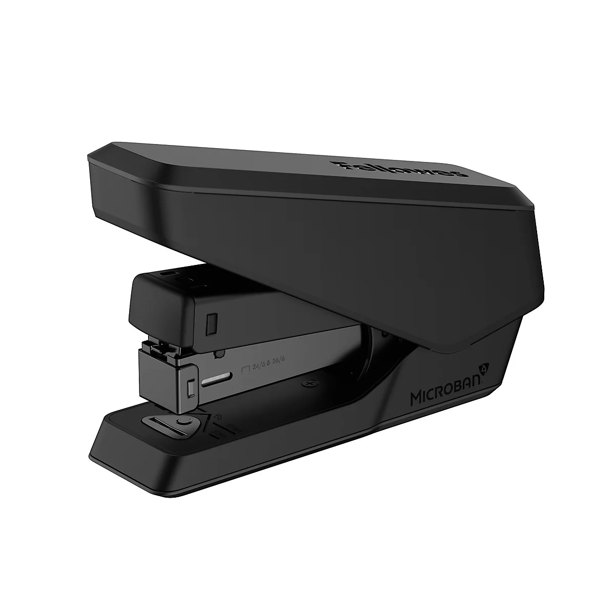 Heftgerät Fellowes LX840™, Halbstreifen, bis 25 Blatt, 24/6- o. 26/6-Heftklammern, antibakterielle Microban® Technologie, schwarz