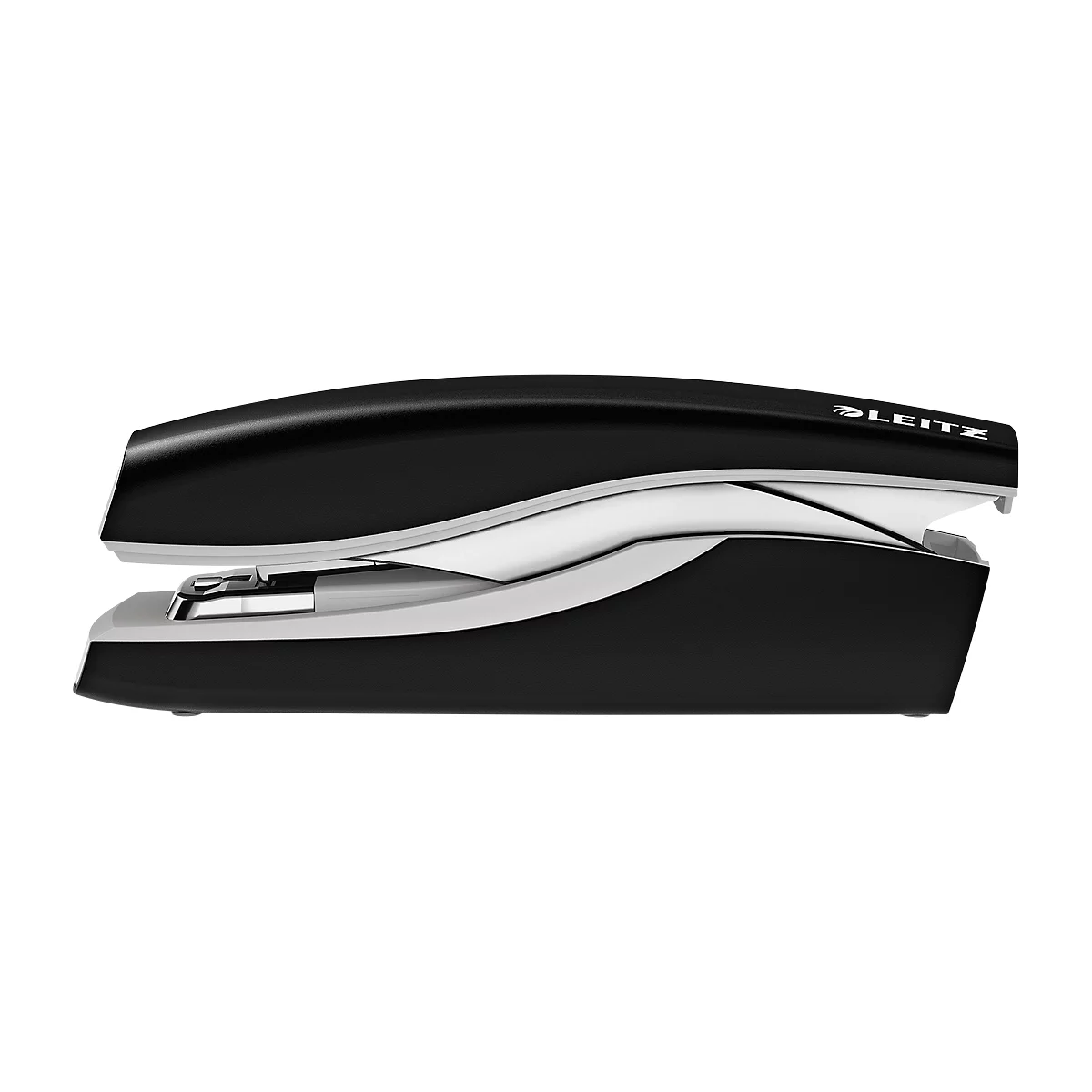 Heftgerät Leitz New NeXXt Softpress, Metall, 30 Blatt / 3 mm, mit 200 Heftklammern, schwarz
