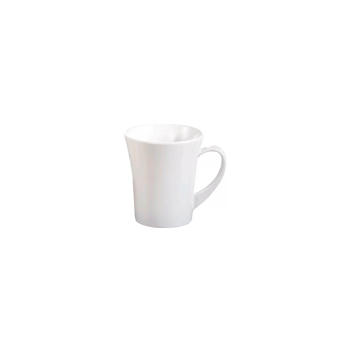 Henkelbecher Seltmann DIVA, Volumen 350 ml, spülmaschinenfest, H 108 mm, Porzellan, weiss, 6 Stück
