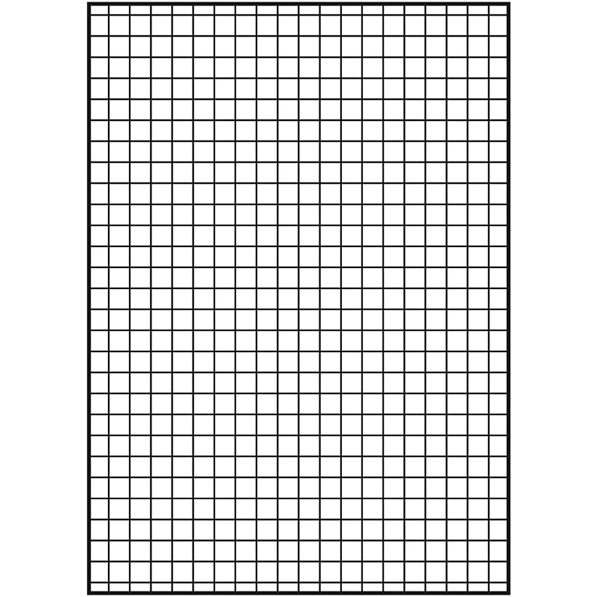 Raster mit schwarzen Linien, die kleine Quadrate bilden.