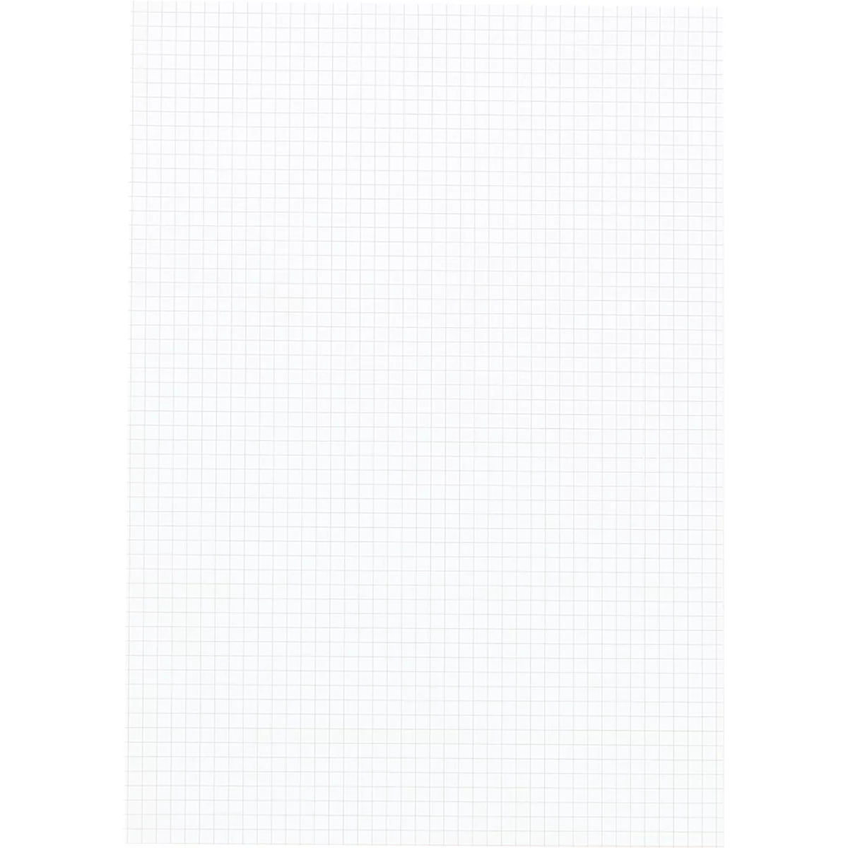 Een wit vel papier met een fijn, grijs ruitpatroon.