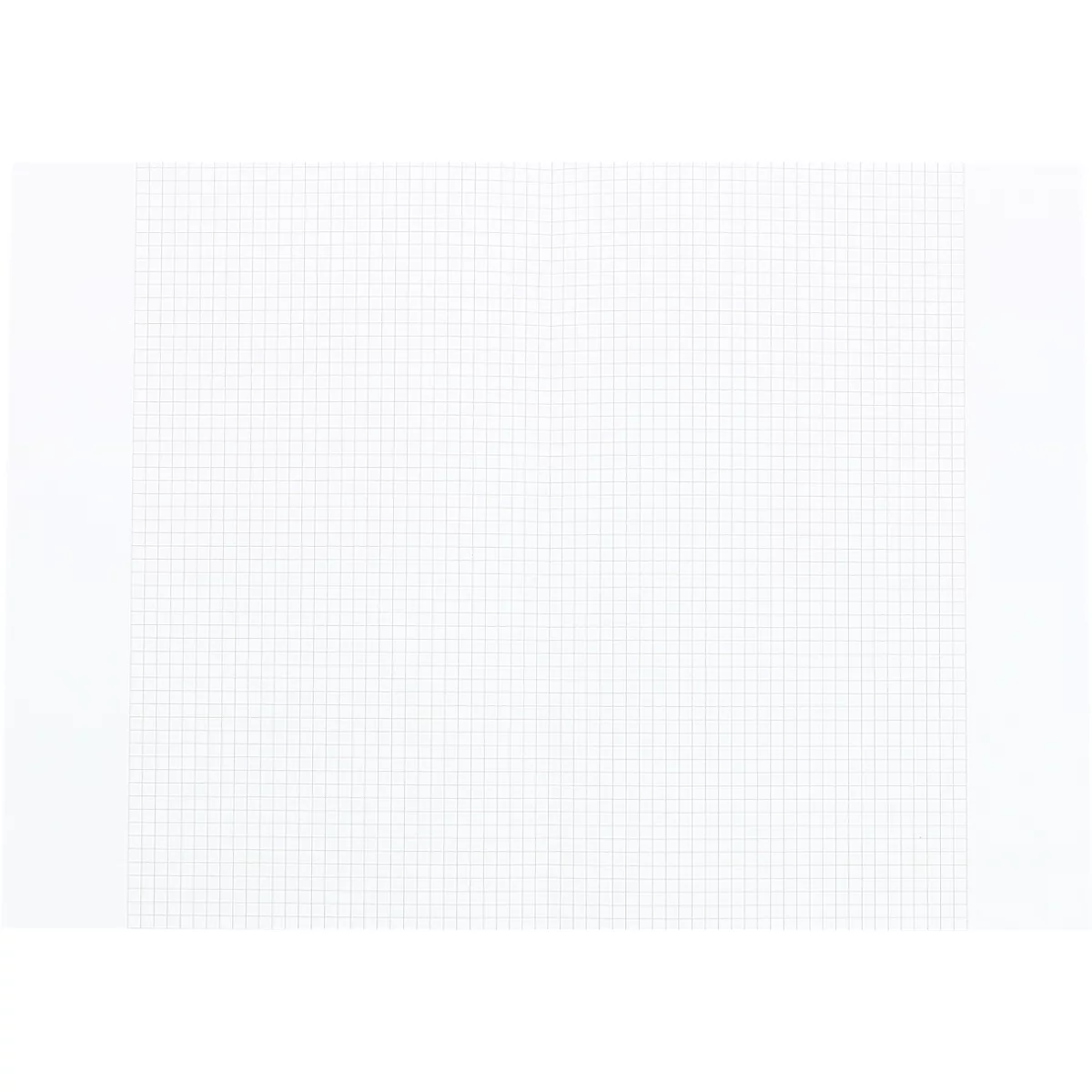 Une feuille de papier blanc avec un motif à carreaux gris clair finement dessiné.