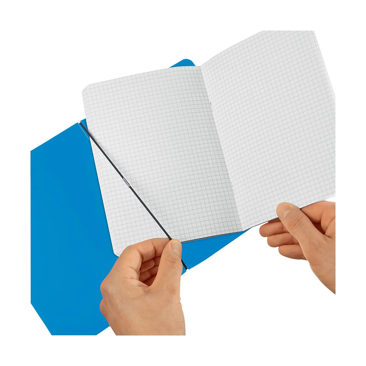 Herlitz notitieboekje my.book, formaat A5, kunststof, 40 geruite vellen, blauw