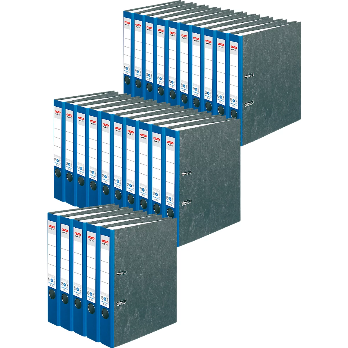 herlitz ordner maX.file nature, A4, rugbreedte 50 mm, 25 stuks, blauw