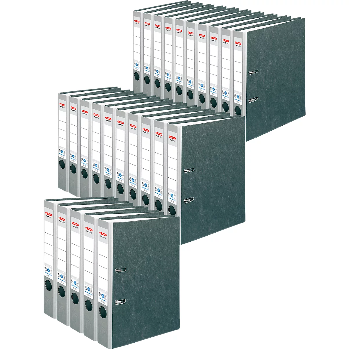 herlitz ordner maX.file nature, A4, rugbreedte 50 mm, 25 stuks, grijs