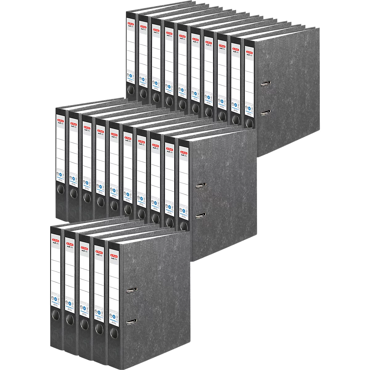 herlitz ordner maX.file nature, A4, rugbreedte 50 mm, 25 stuks, zwart