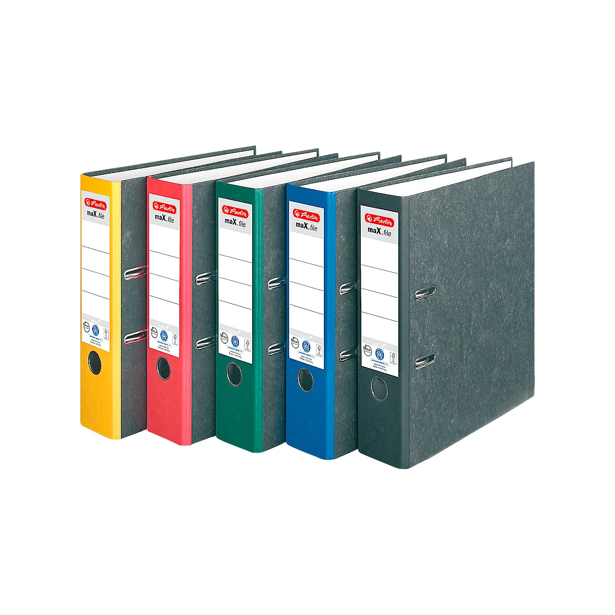 herlitz ordner maX.file nature, A4, rugbreedte 80 mm, 20 stuks, rood