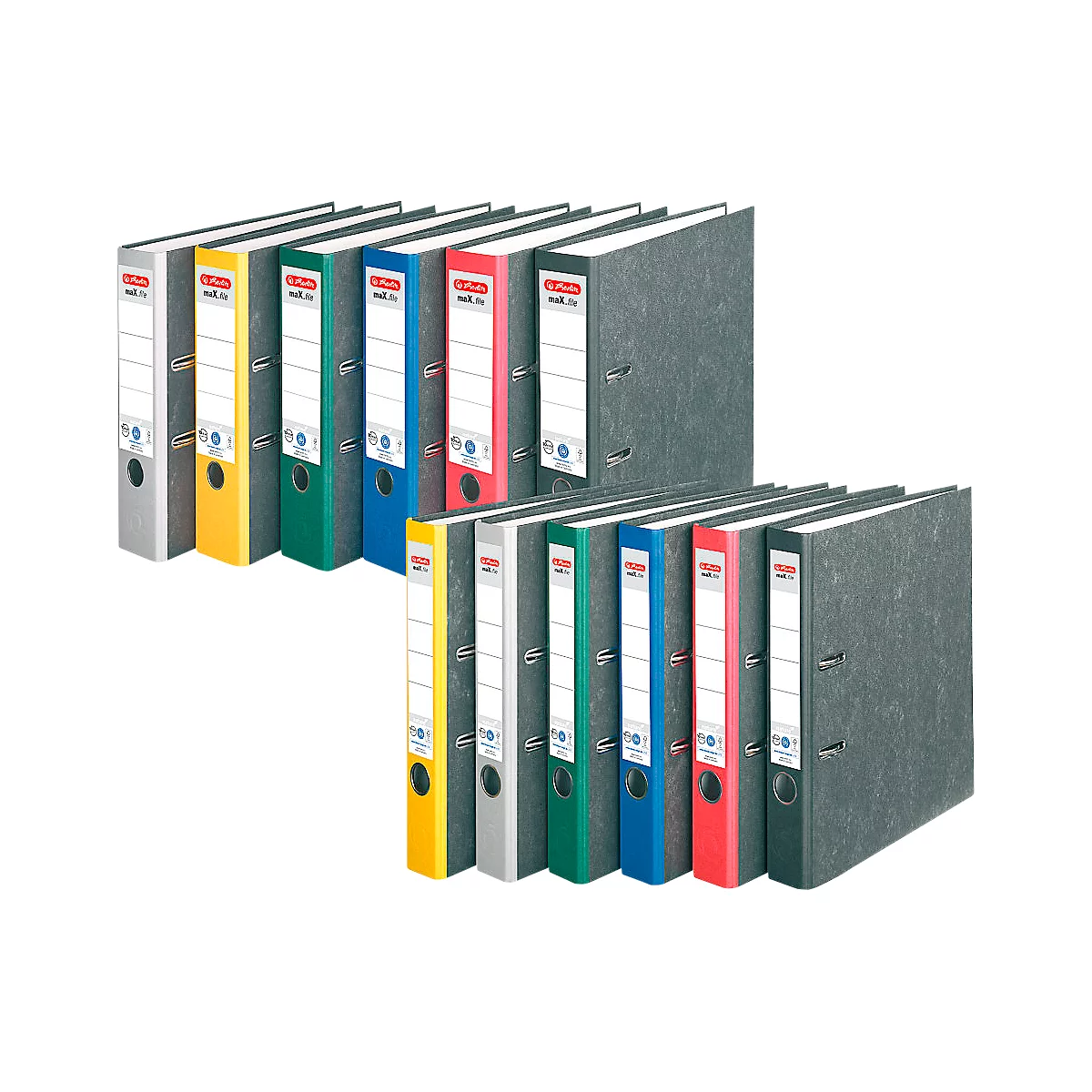 herlitz ordner maX.file nature, A4, rugbreedte 80 mm, 20 stuks, rood