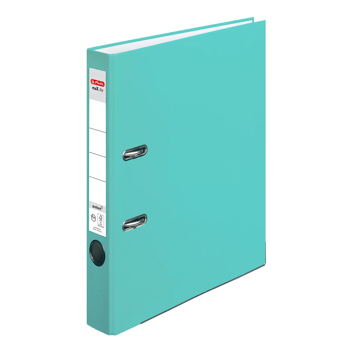 herlitz ordner maX.file protect, A4, rugbreedte 50 mm, 25 stuks, turquoise