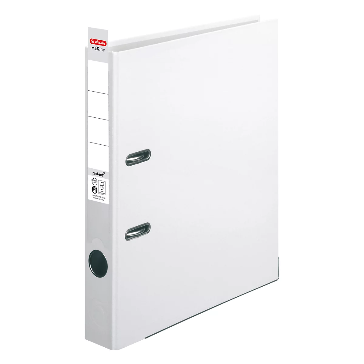 herlitz ordner maX.file protect, A4, rugbreedte 50 mm, wit