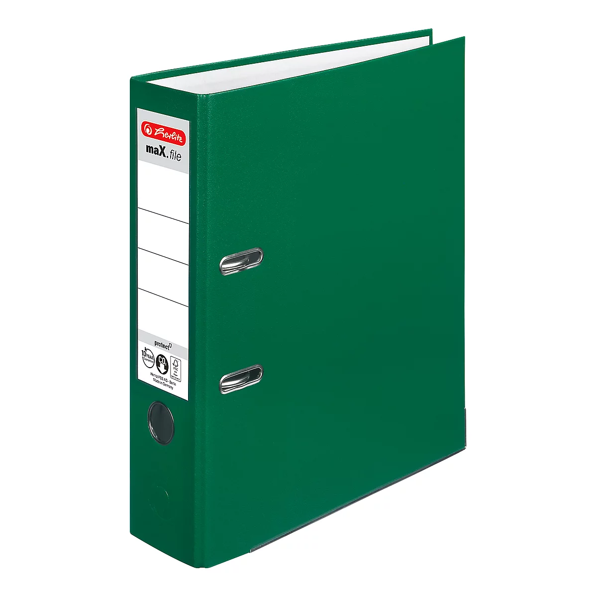 herlitz ordner maX.file protect, A4, rugbreedte 80 mm, 20 stuks, groen