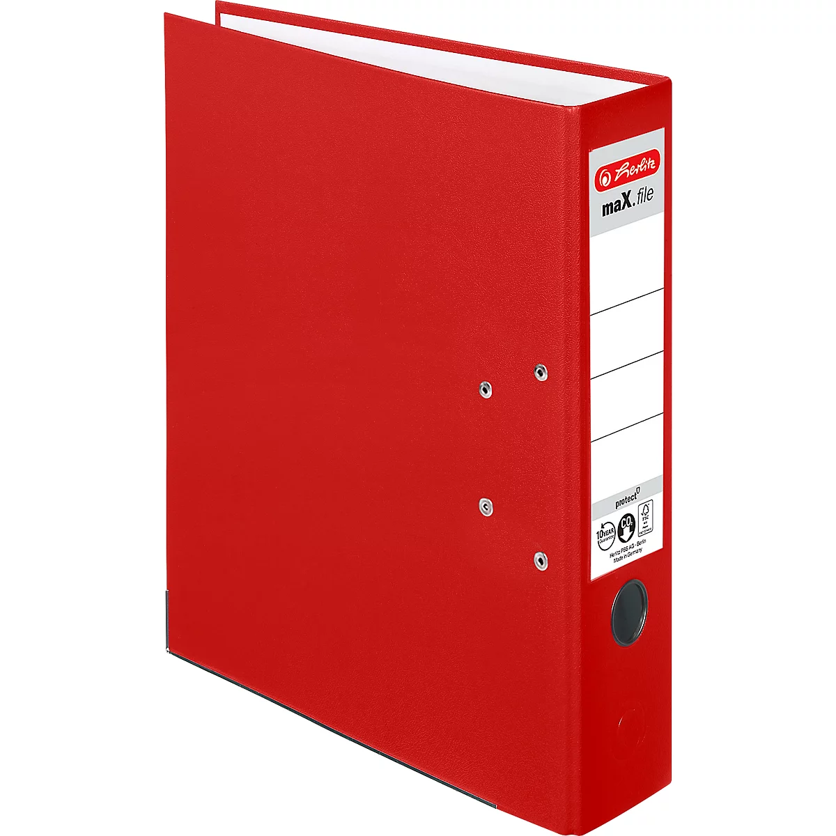 herlitz ordner maX.file protect, A4, rugbreedte 80 mm, 20 stuks, rood