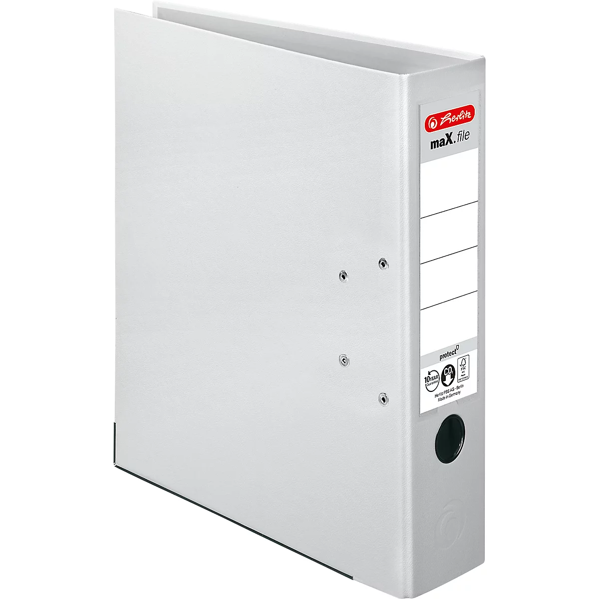 herlitz ordner maX.file protect, A4, rugbreedte 80 mm, 20 stuks, wit
