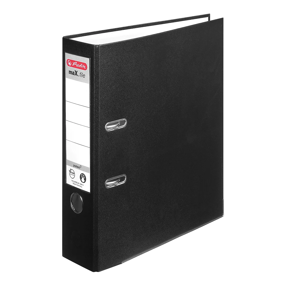 herlitz ordner maX.file protect, A4, rugbreedte 80 mm, 20 stuks, zwart