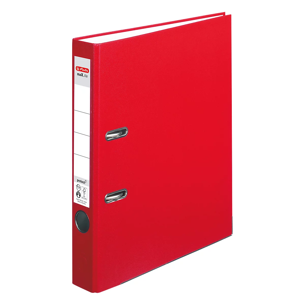 herlitz Ordner maX.file protect, DIN A4, Rückenbreite 50 mm, rot