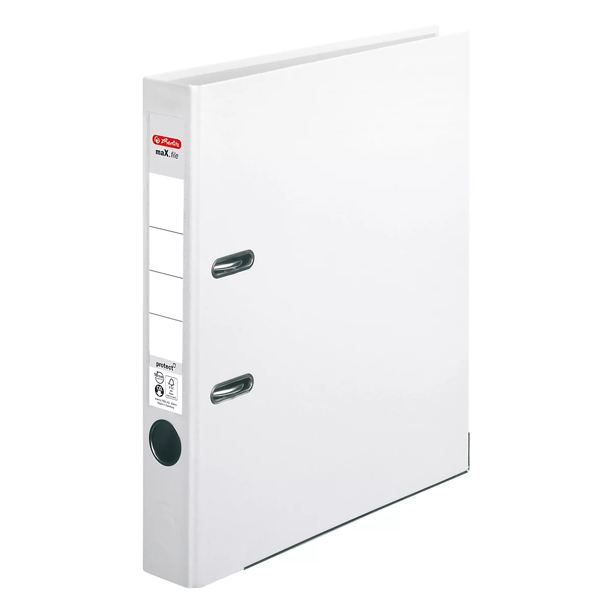 herlitz Ordner maX.file protect, DIN A4, Rückenbreite 50 mm, weiß