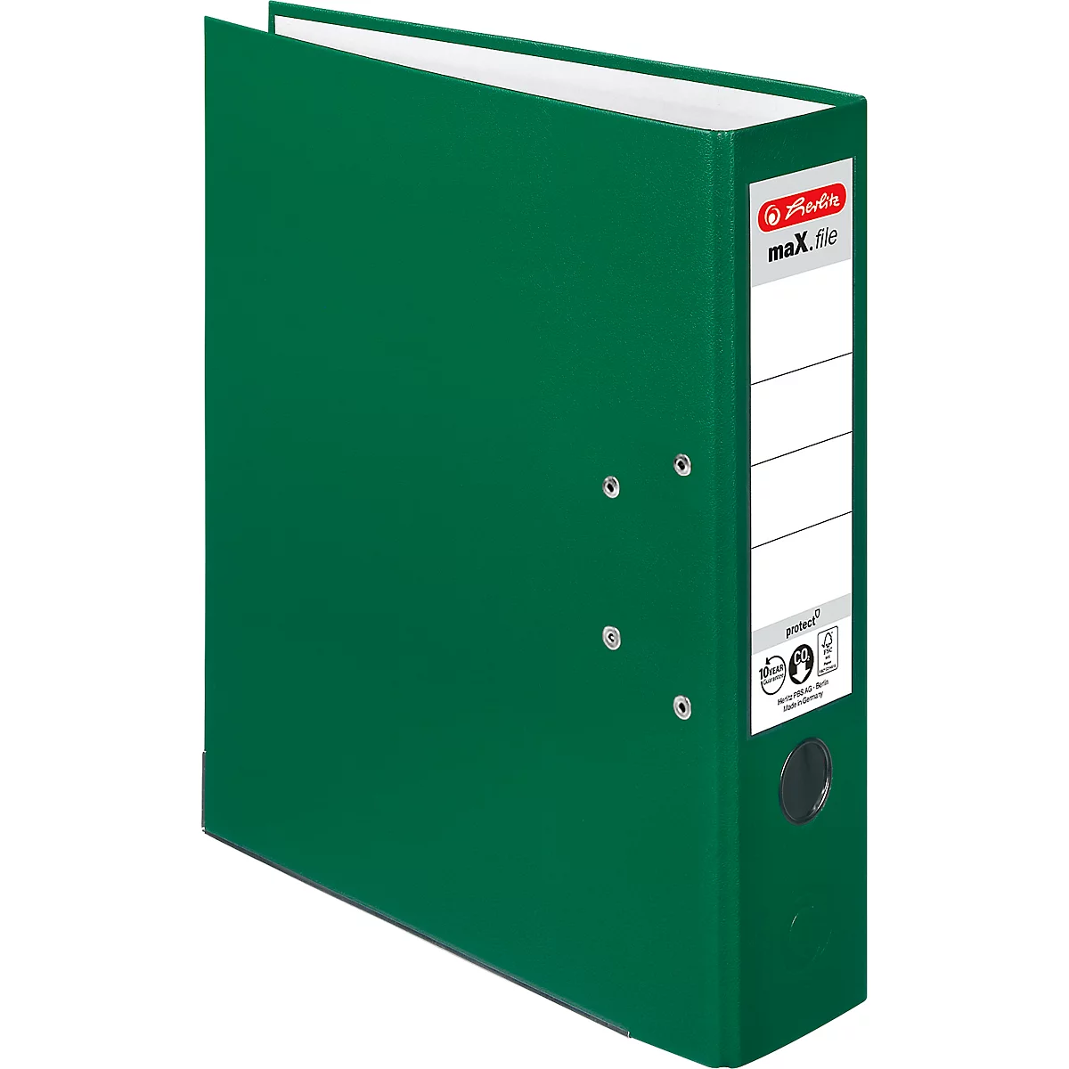 herlitz Ordner maX.file protect, DIN A4, Rückenbreite 80 mm, 20 Stück, grün