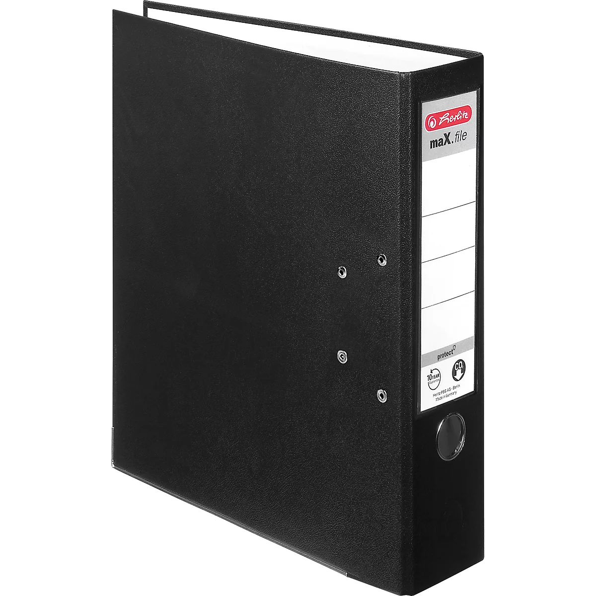 herlitz Ordner maX.file protect, DIN A4, Rückenbreite 80 mm, 20 Stück, schwarz