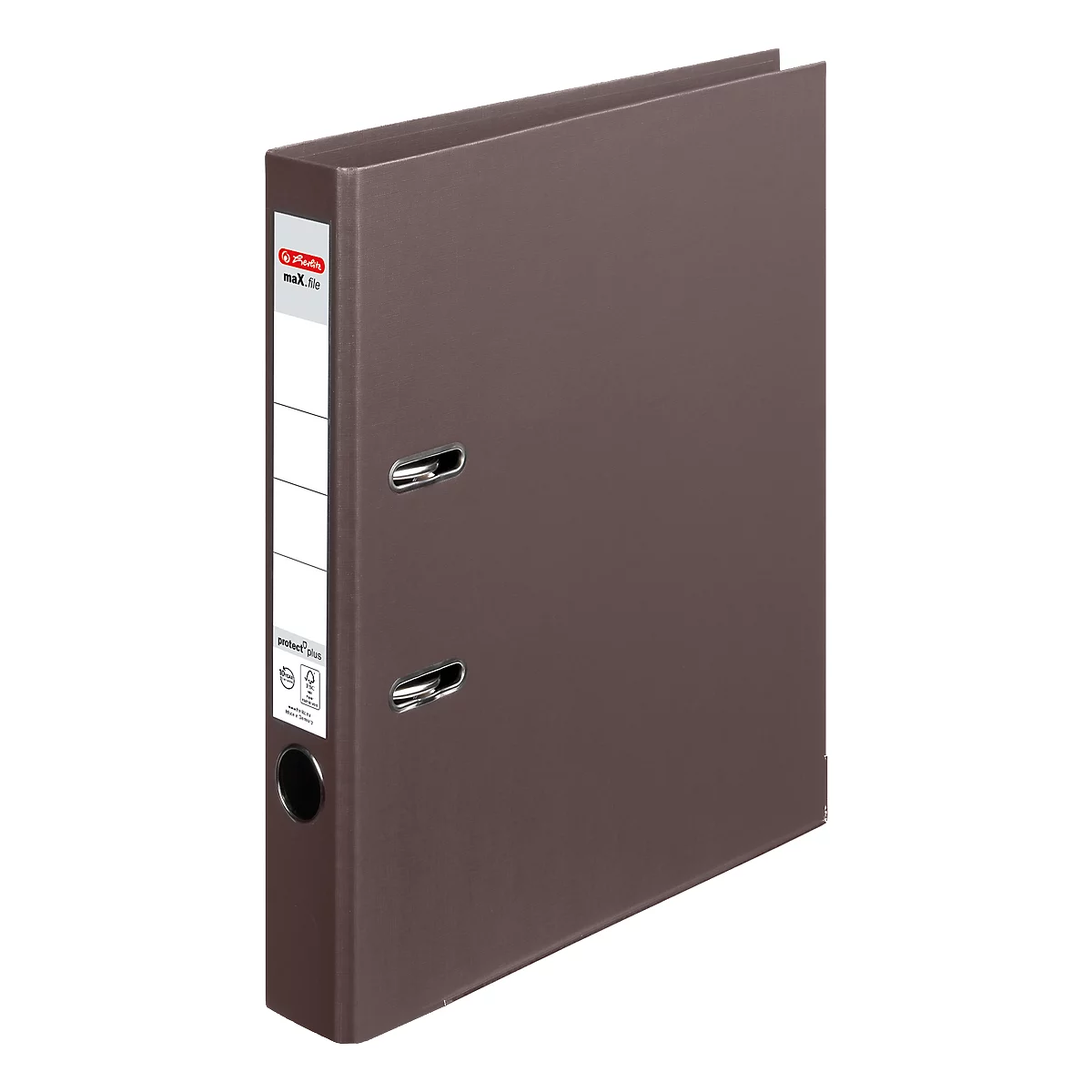 herlitz ordner maX.file protect plus, A4, rugbreedte 50 mm, bruin