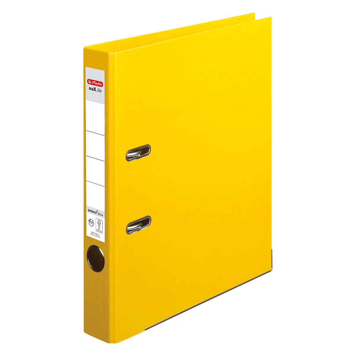 herlitz ordner maX.file protect plus, A4, rugbreedte 50 mm, geel