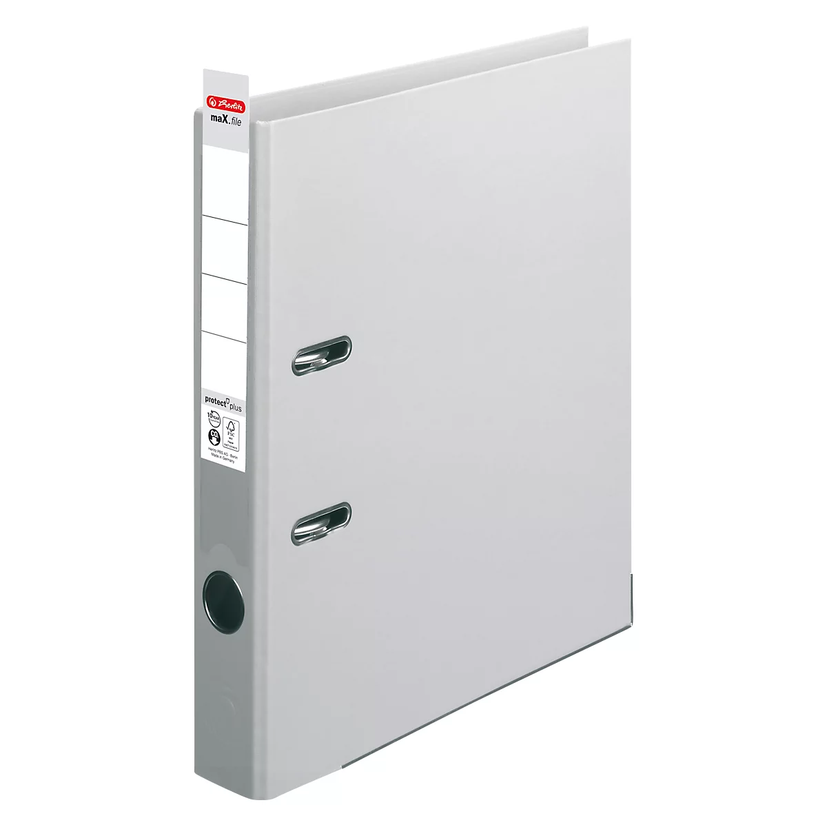 herlitz ordner maX.file protect plus, A4, rugbreedte 50 mm, grijs