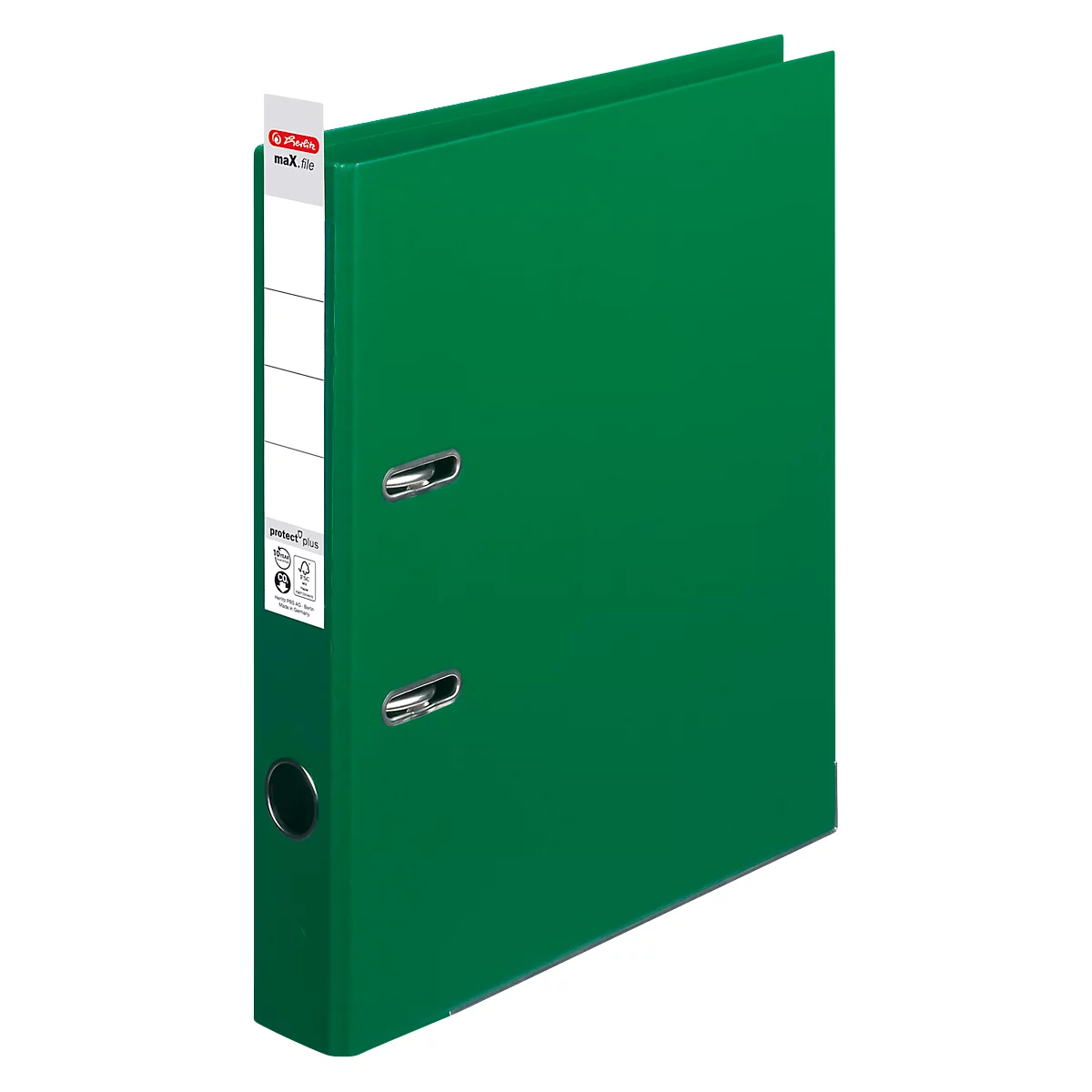 herlitz ordner maX.file protect plus, A4, rugbreedte 50 mm, groen