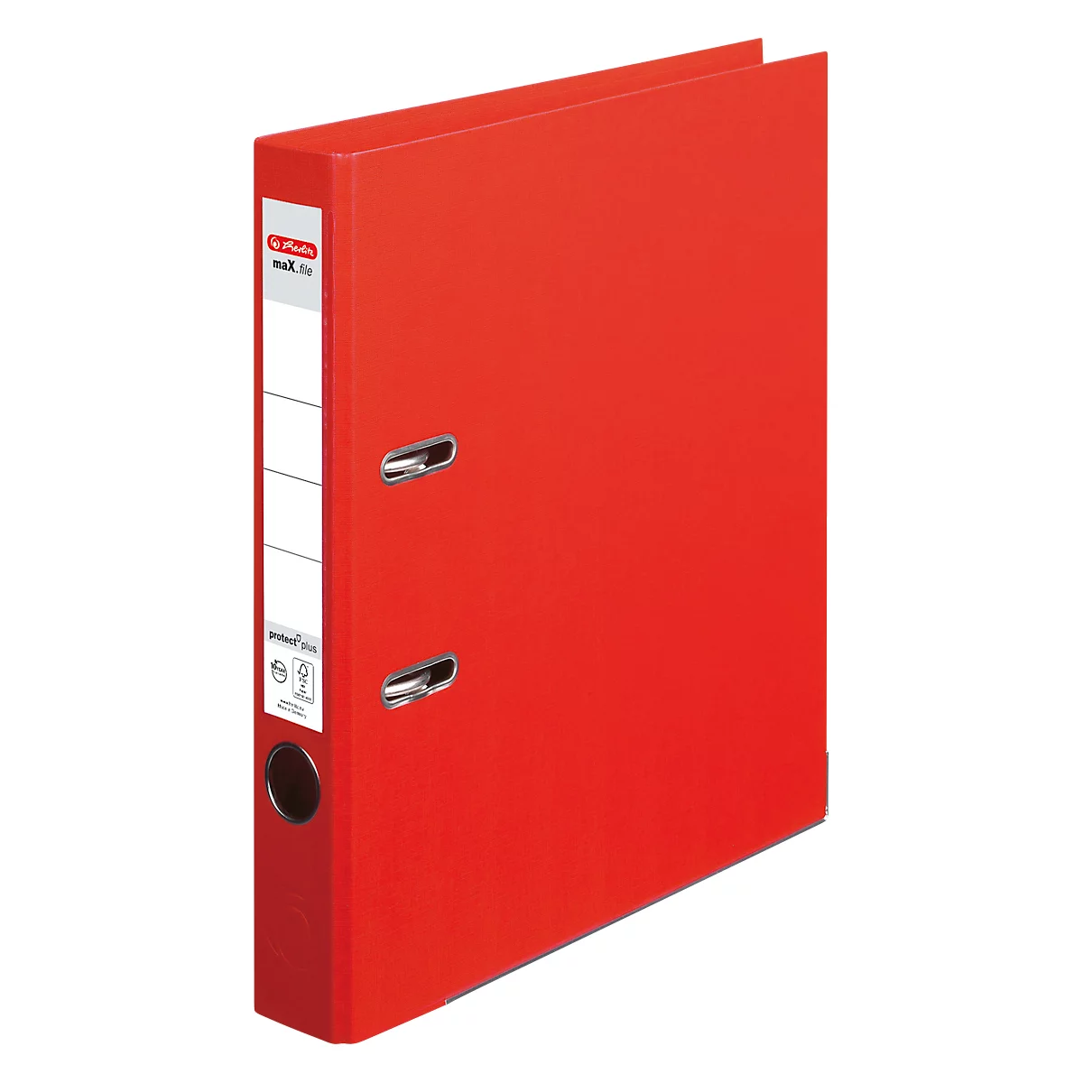 herlitz ordner maX.file protect plus, A4, rugbreedte 50 mm, rood