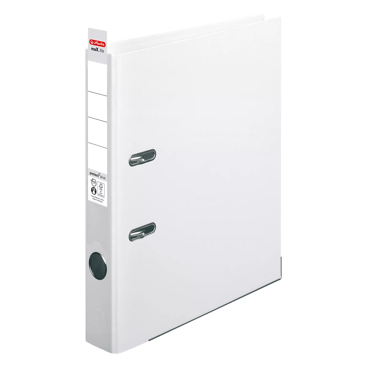 herlitz ordner maX.file protect plus, A4, rugbreedte 50 mm, wit