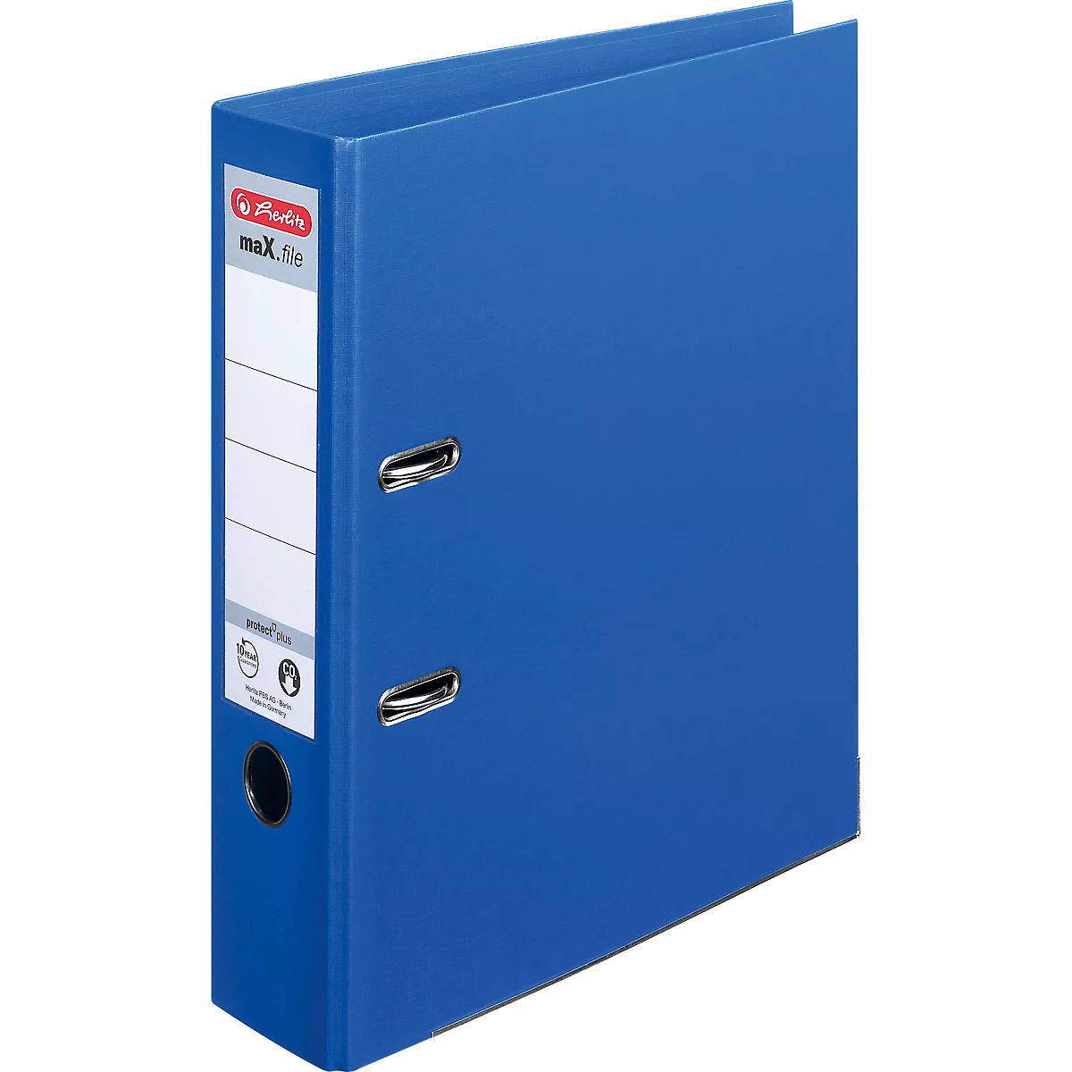 herlitz ordner maX.file protect plus, A4, rugbreedte 80 mm, 10 stuks, blauw